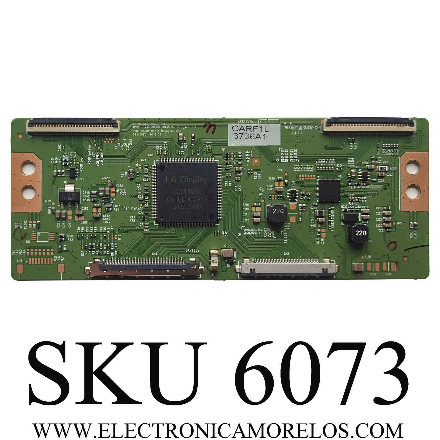 T-CON PARA TV LG / NUMERO DE PARTE 6871L-3736A / 6870C-0484A / PANEL LD650DUF(FG)(A1) / MODELO 65LS33A-5D.AUSELH	